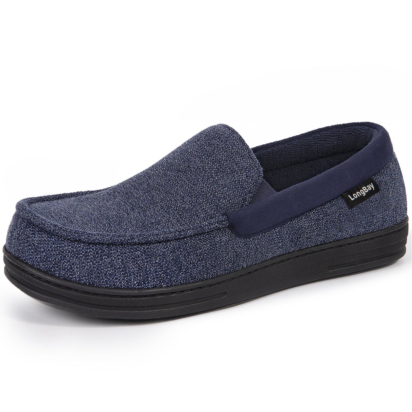 LongBay Men's Cozy Moccasin Slippers Loafer House Shoes