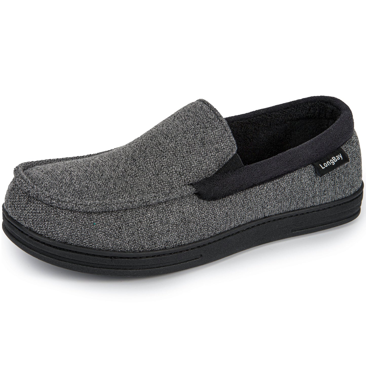 LongBay Men's Cozy Moccasin Slippers Loafer House Shoes