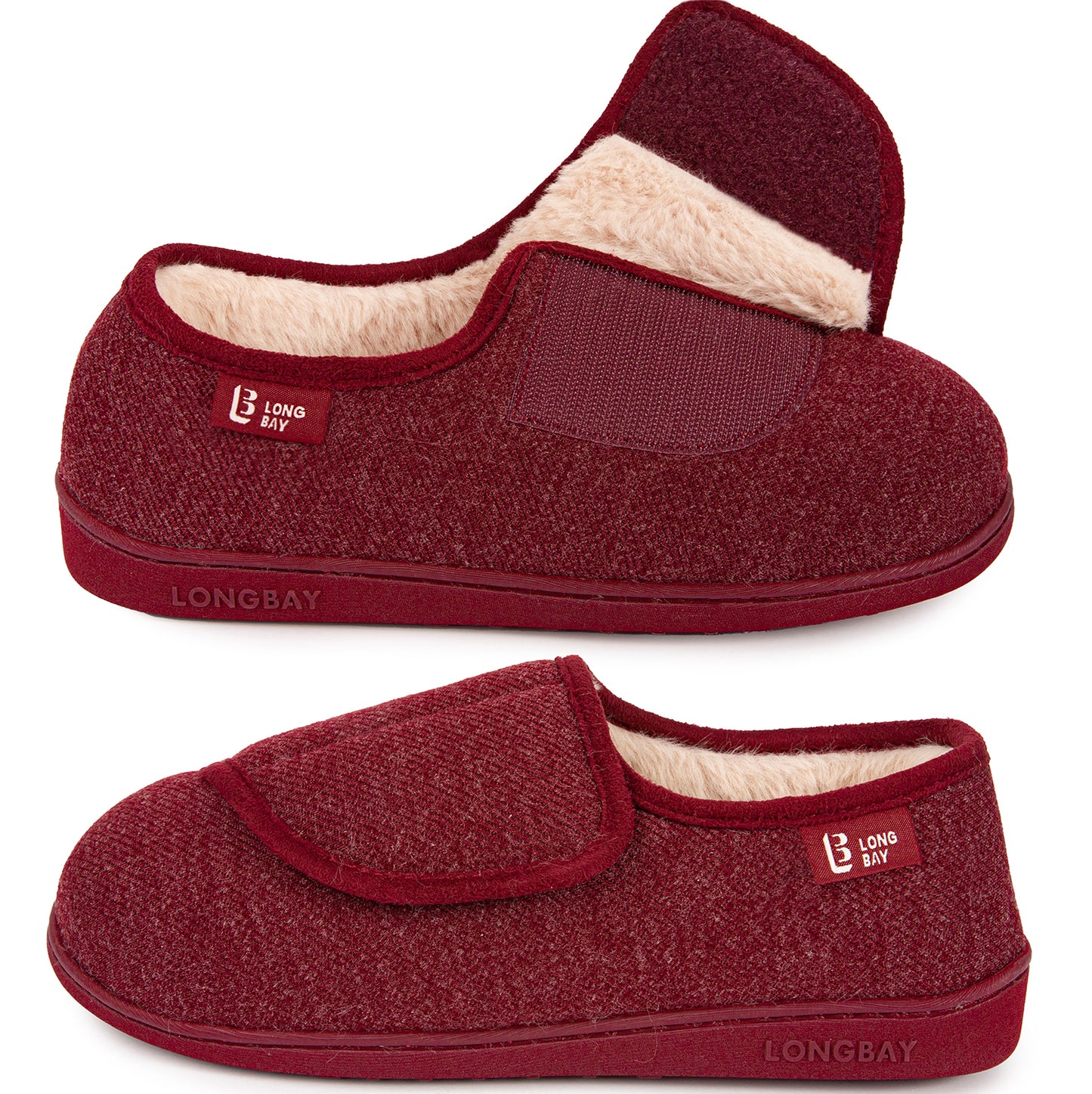 LongBay Women's Diabetic Adjustable Slippers