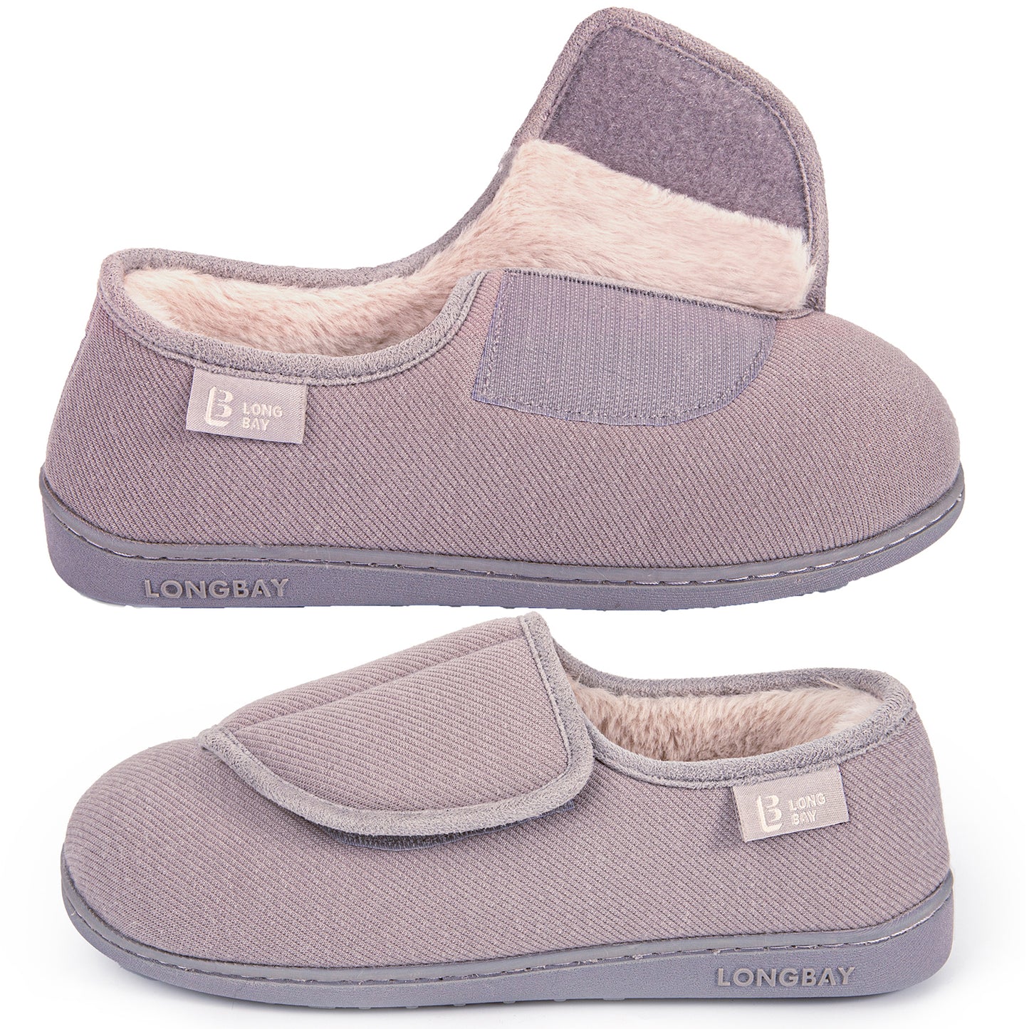 LongBay Women's Diabetic Adjustable Slippers