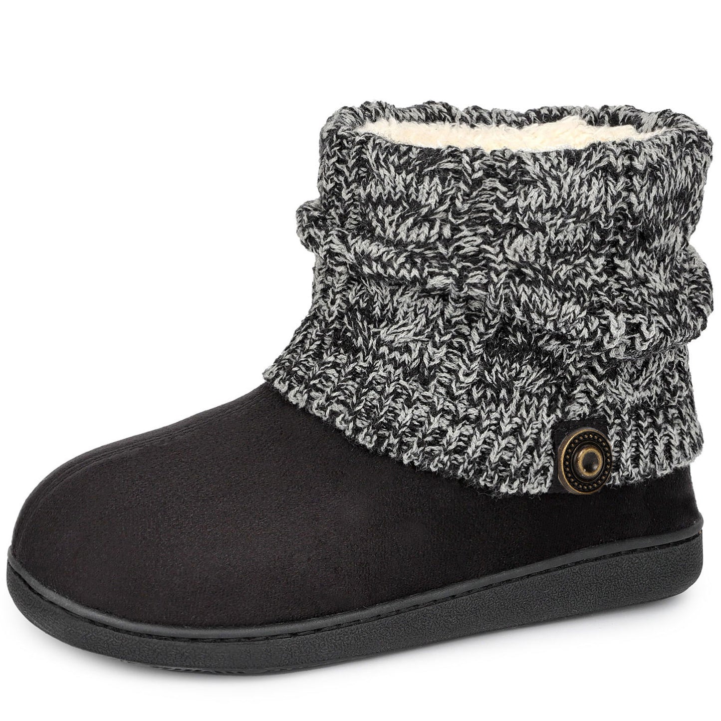 Homeier Ralph Women's Bootie Slippers Woolen Yarn Knit