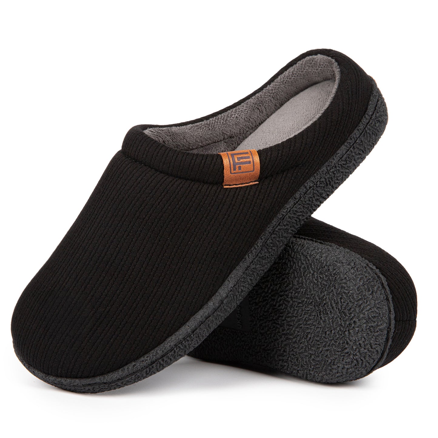 FamilyFairy Womens Slip On Memory Foam Slippers Comfy Knit Bedroom House Shoes for Indoor Outdoor