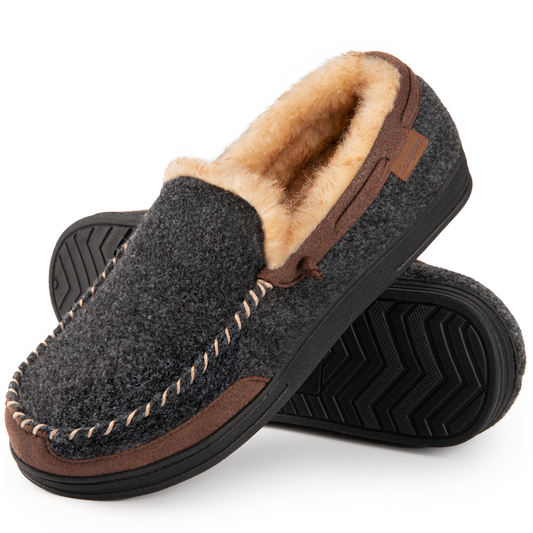 LongBay Men's Moccasin Slippers