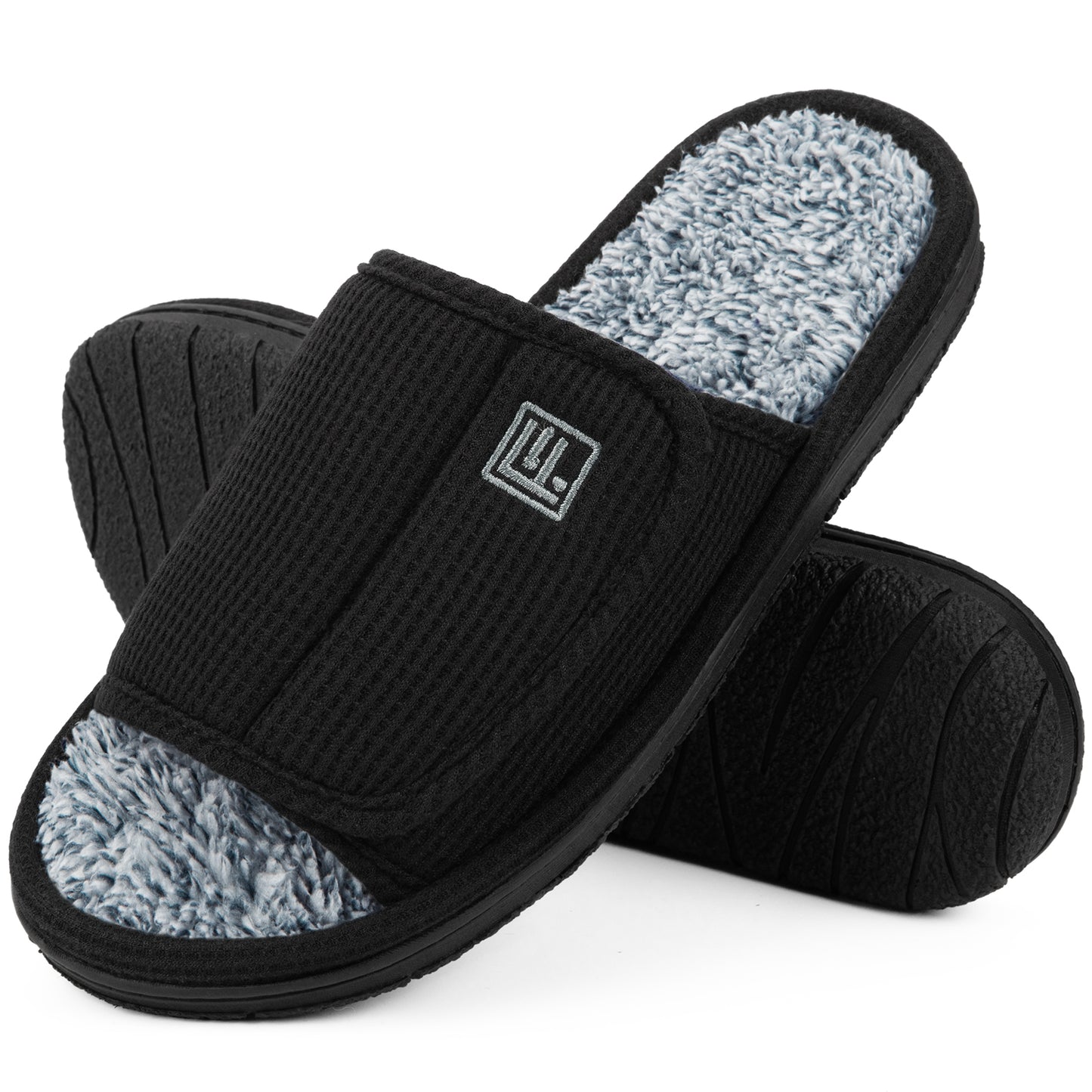 FamilyFairy Men's Adjustable Open Toe Slippers