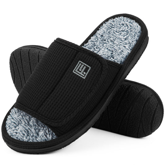 FamilyFairy Men's Adjustable Open Toe Slippers