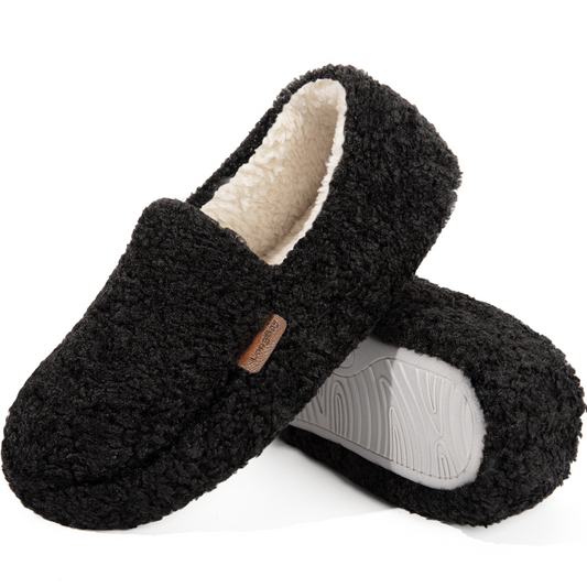 LongBay Women's Fuzzy Memory Foam Slippers Warm Cozy Shearling House Slippers for Ladies