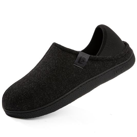 LongBay Mens Slippers with Removable Supportive Insole Slip on Casual House Shoes for Indoor Outdoor Bedroom Garden