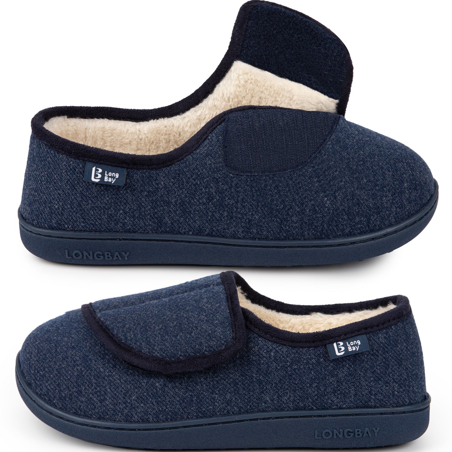 LongBay Women's Diabetic Adjustable Slippers