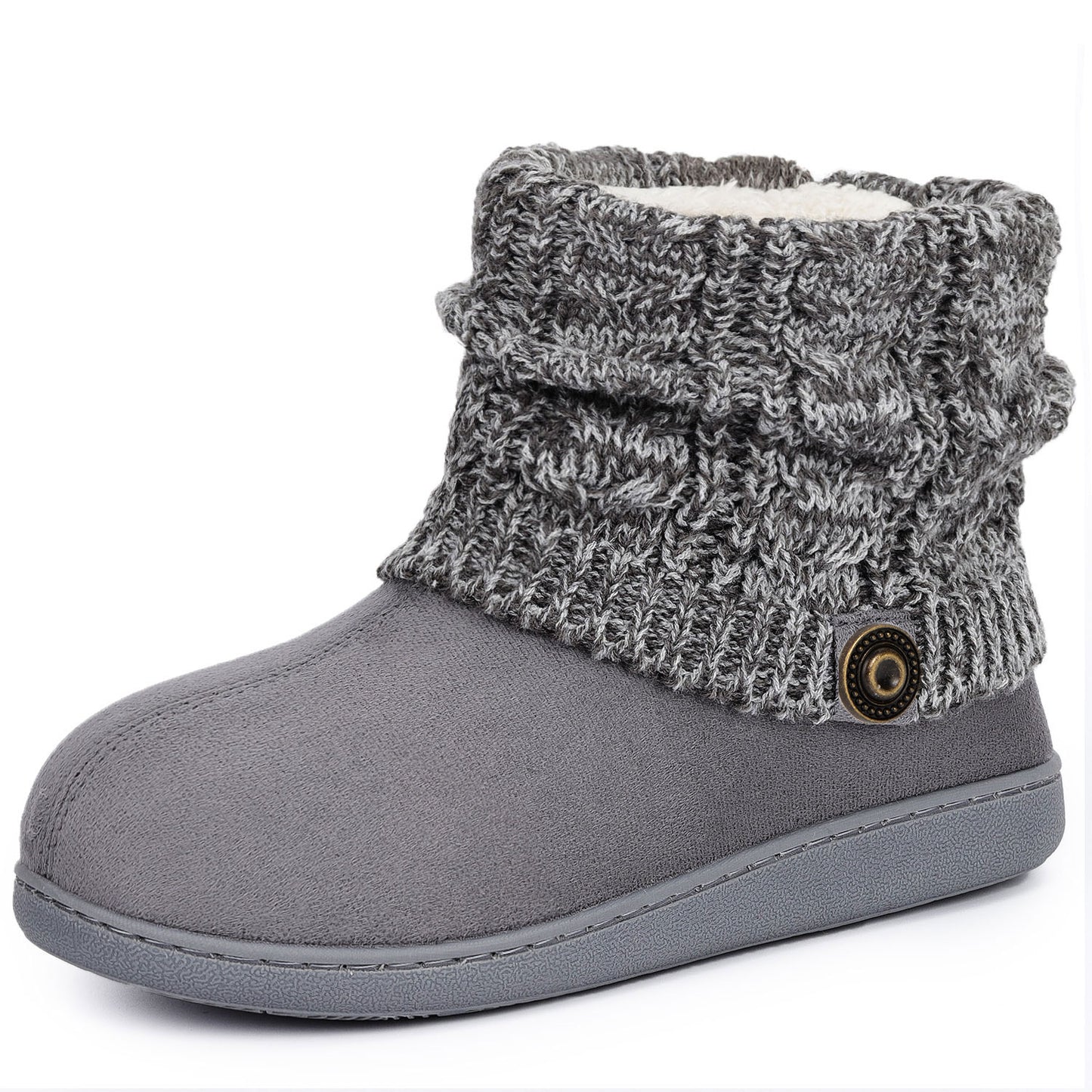 Homeier Ralph Women's Bootie Slippers Woolen Yarn Knit