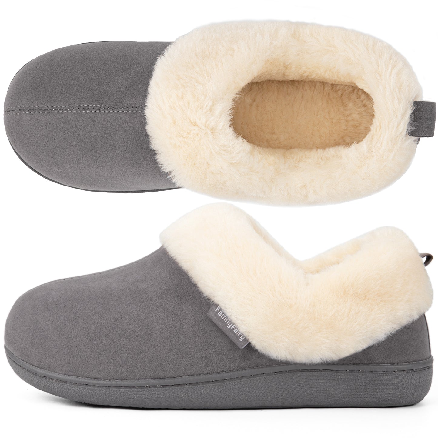 FamilyFairy Women Memory Foam Bootie Slippers, Warm Cozy Micro Suede Slipper Boots