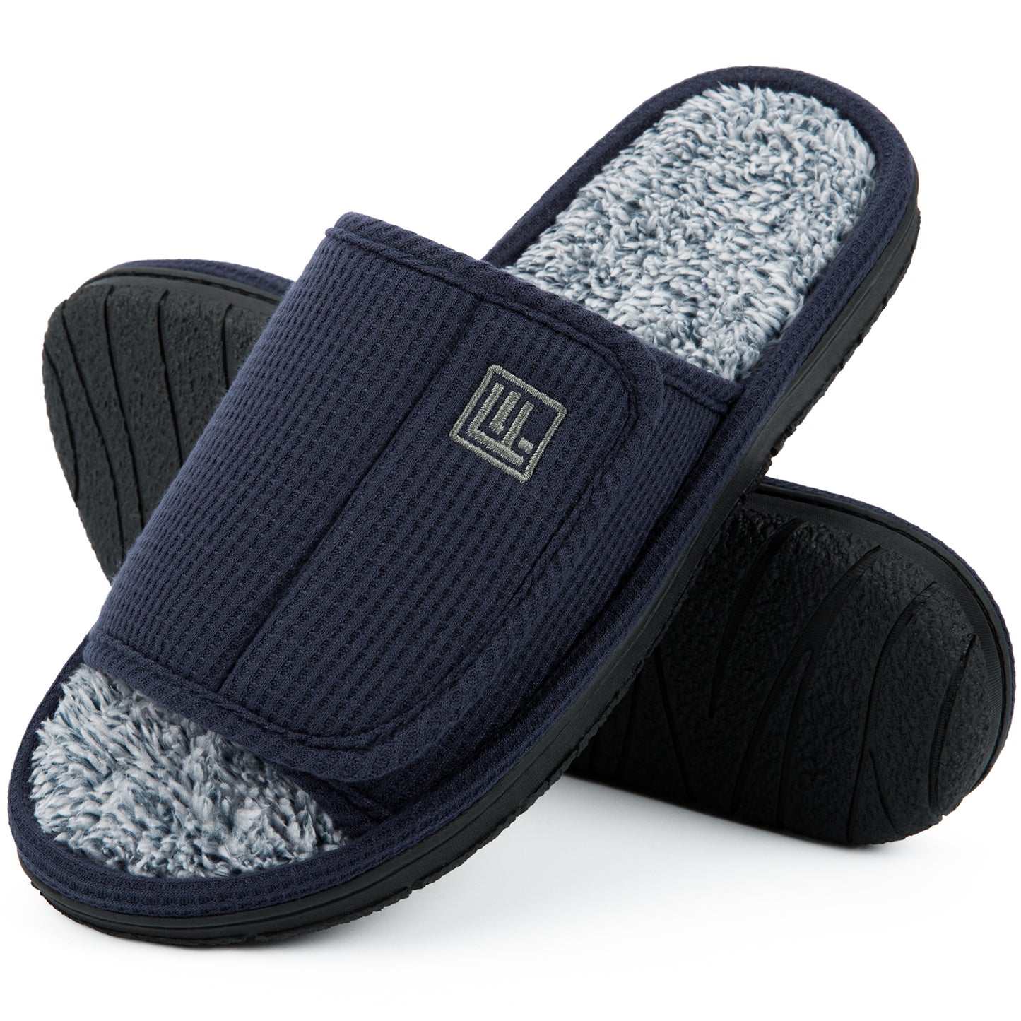FamilyFairy Men's Adjustable Open Toe Slippers