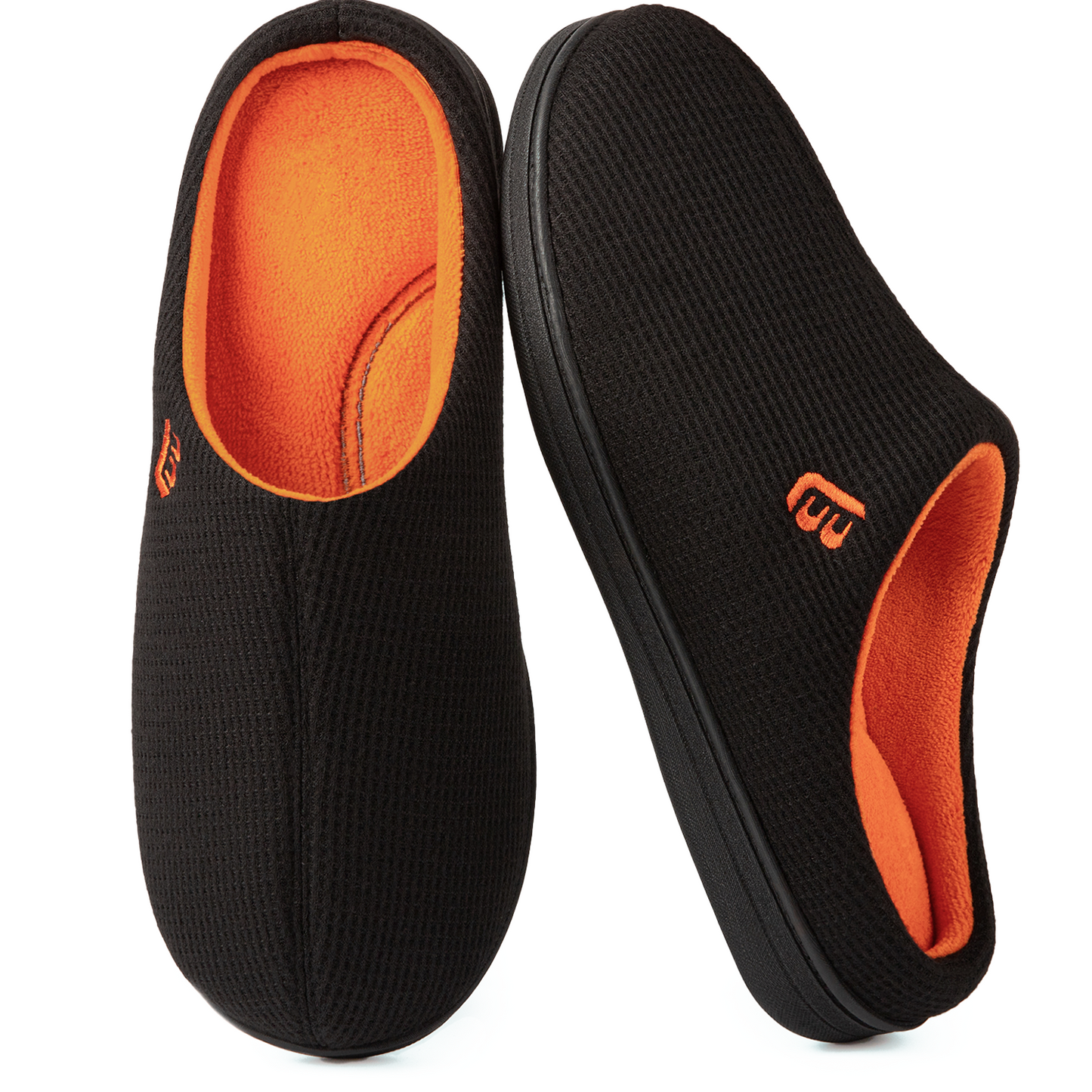 LongBay Men's Dual-Tone Memory Foam Slippers
