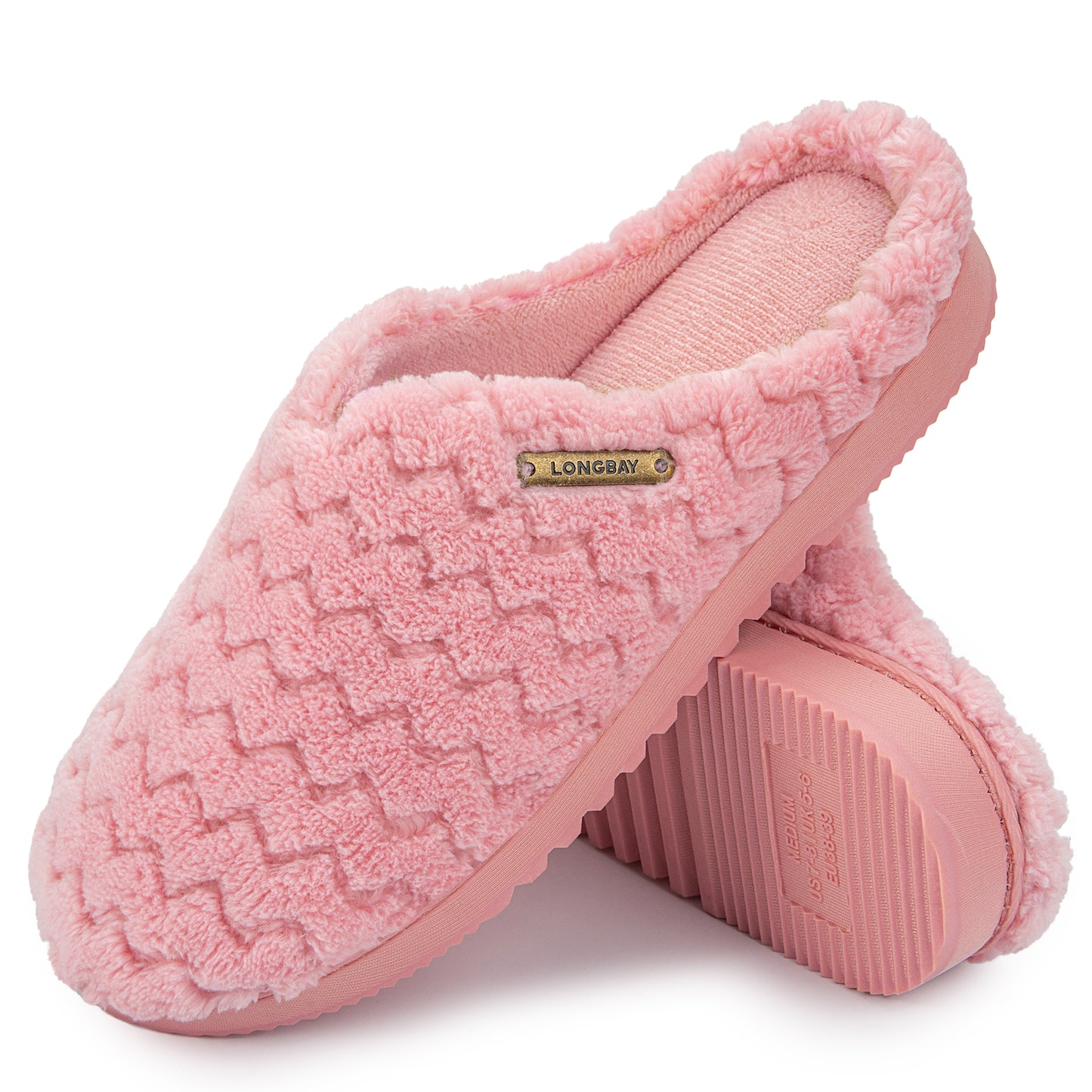LongBay Women’s Soft Flannel Memory Foam Slippers