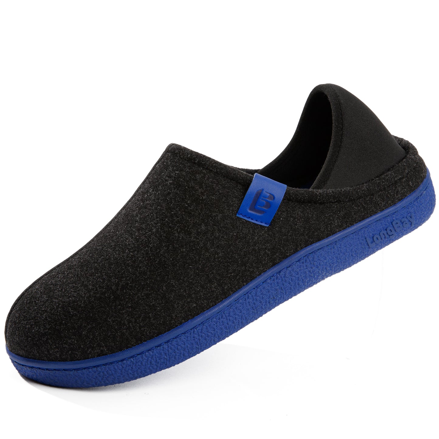 LongBay Mens Slippers with Removable Supportive Insole Slip on Casual House Shoes for Indoor Outdoor Bedroom Garden