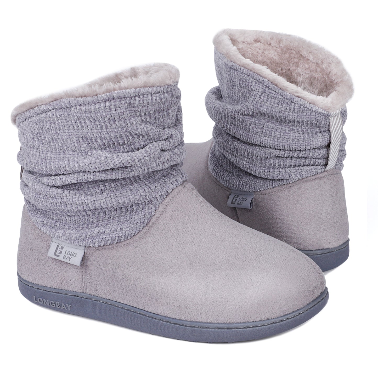 Homeier Ralph Women's Winter Warm Chenille Knit Bootie Slippers Comfy Suede