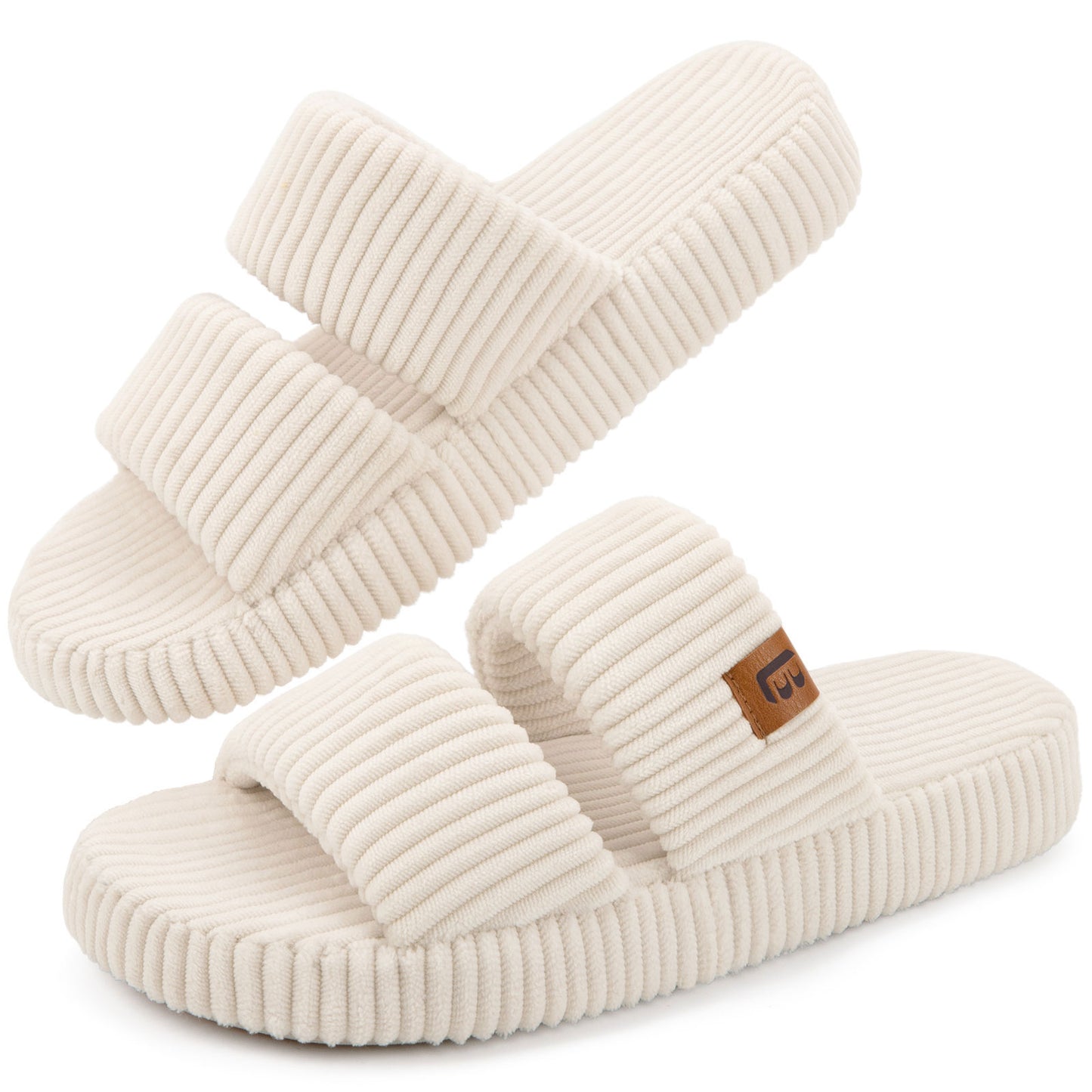 LongBay Slippers for Women Memory Foam Open Toe Slide