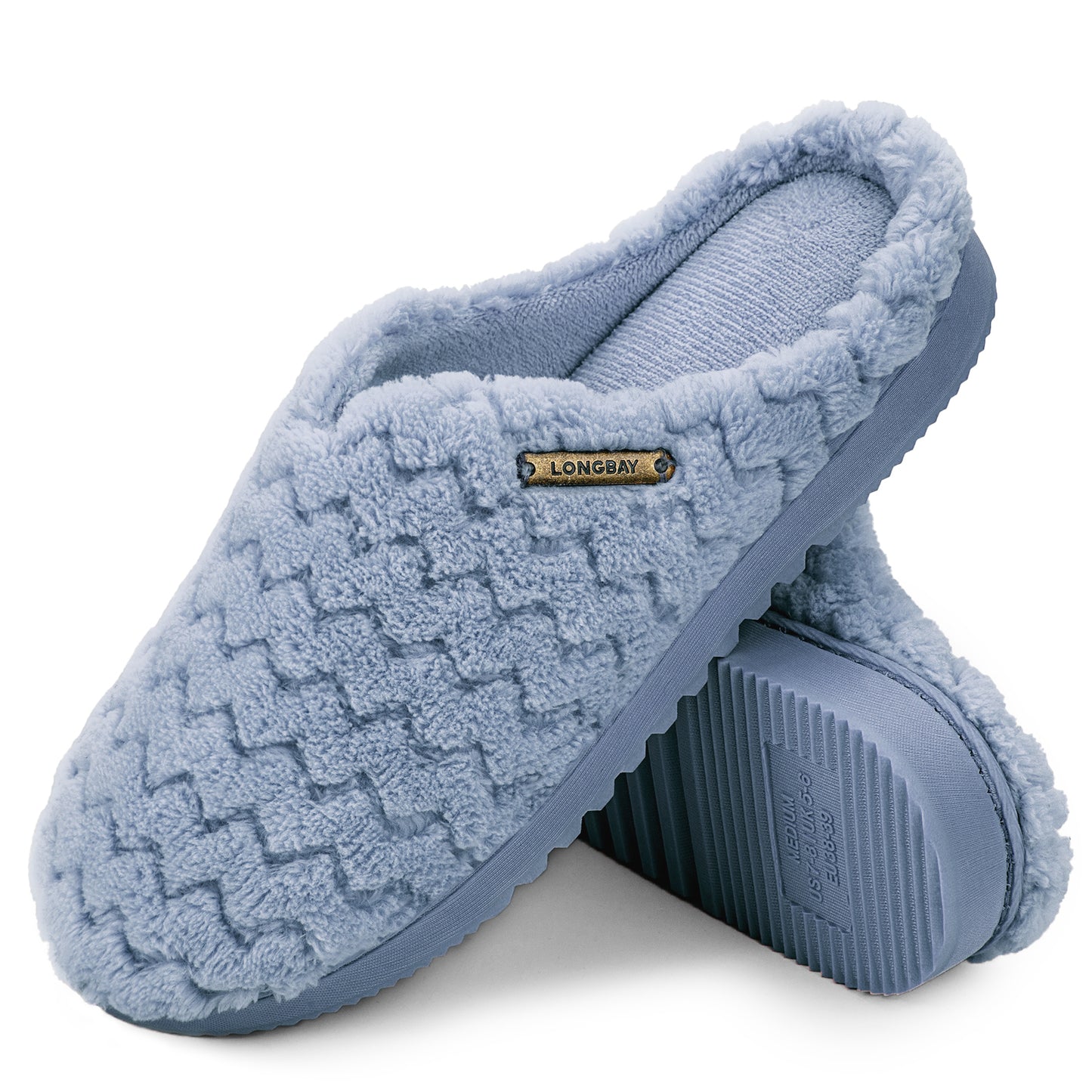 LongBay Women’s Soft Flannel Memory Foam Slippers