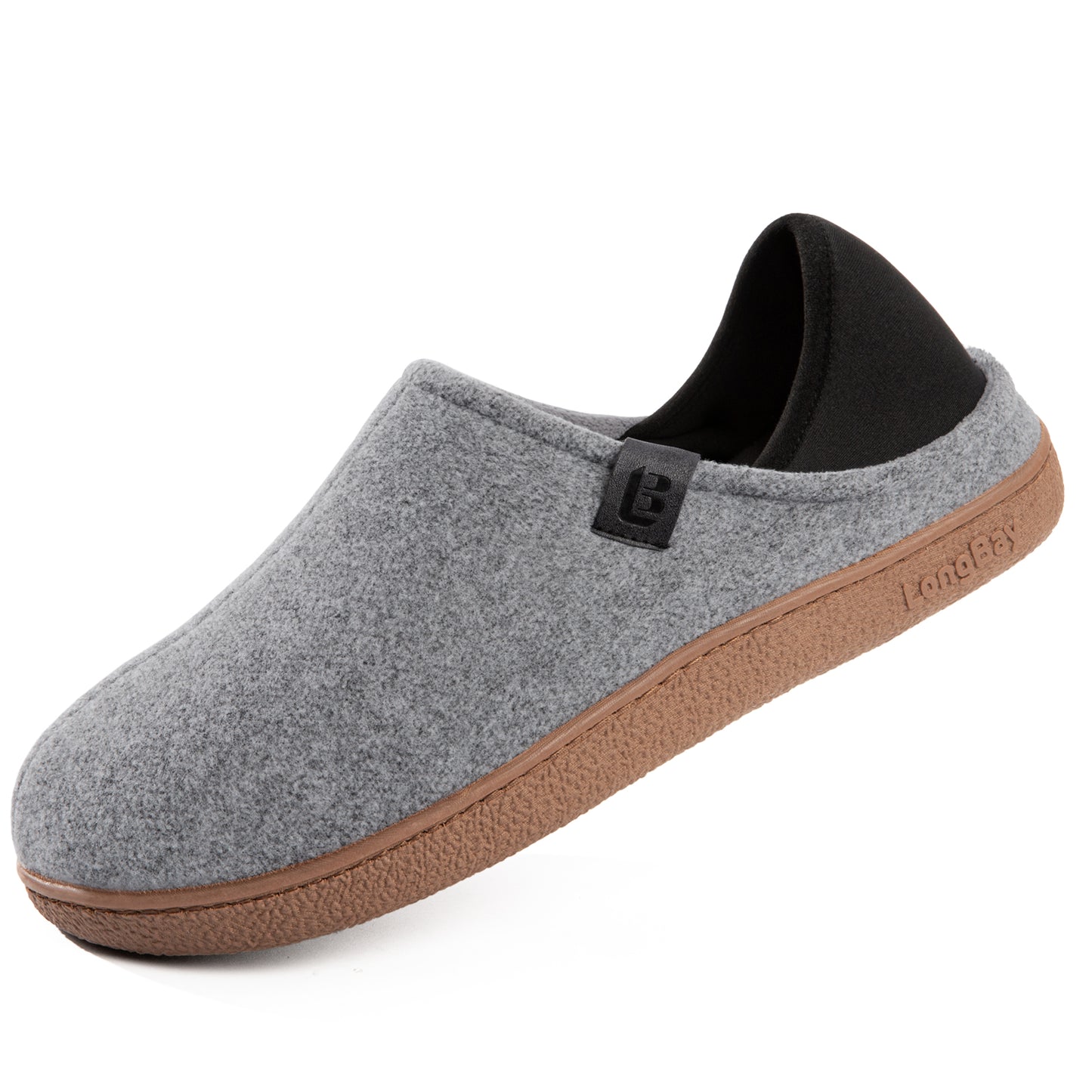 LongBay Mens Slippers with Removable Supportive Insole Slip on Casual House Shoes for Indoor Outdoor Bedroom Garden