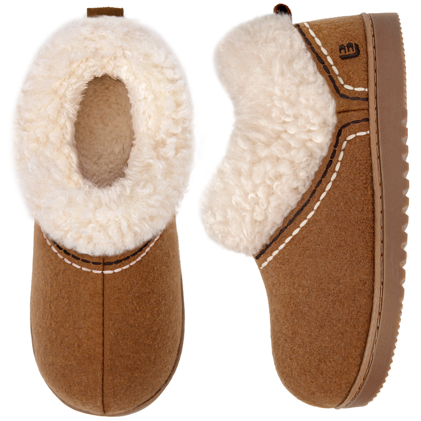 LongBay Women's Cozy Bootie Slippers Memory Foam Warm House Shoes with Fluffy Collar Non-Slip Indoor Outdoor