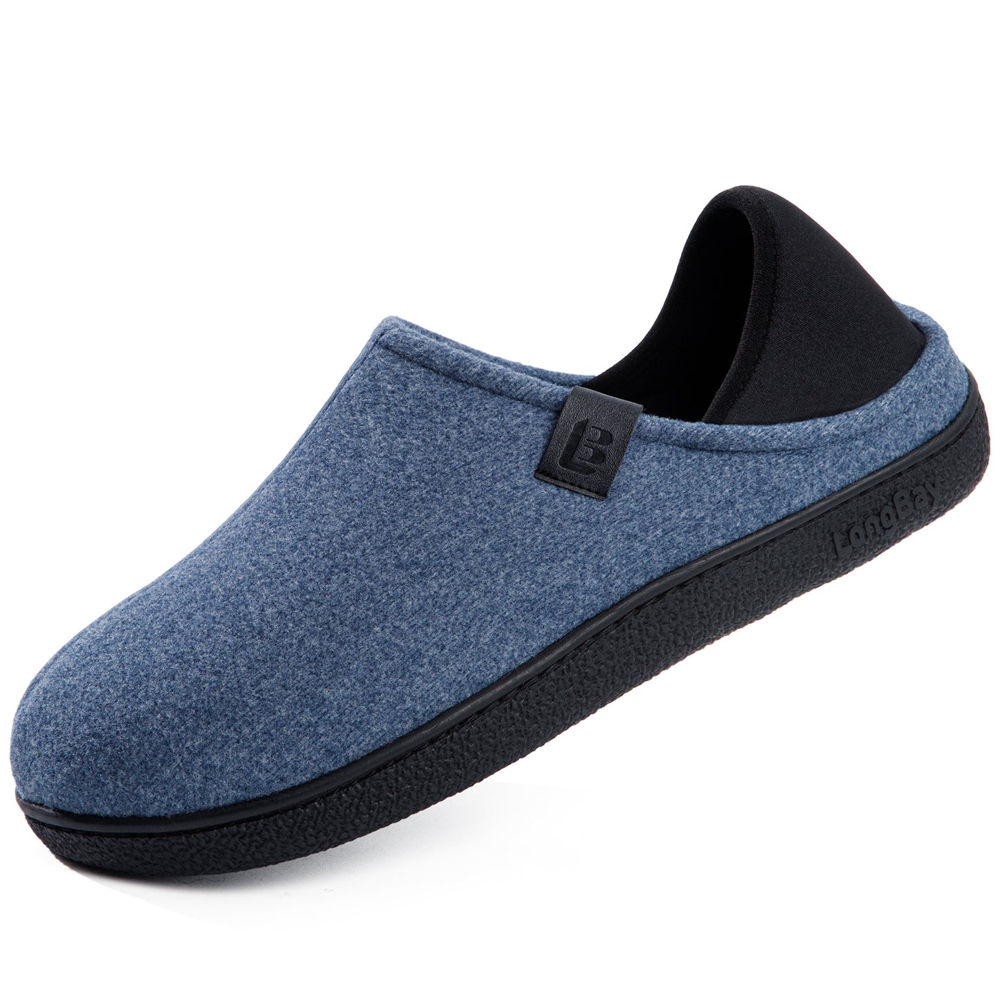LongBay Mens Slippers with Removable Supportive Insole Slip on Casual House Shoes for Indoor Outdoor Bedroom Garden