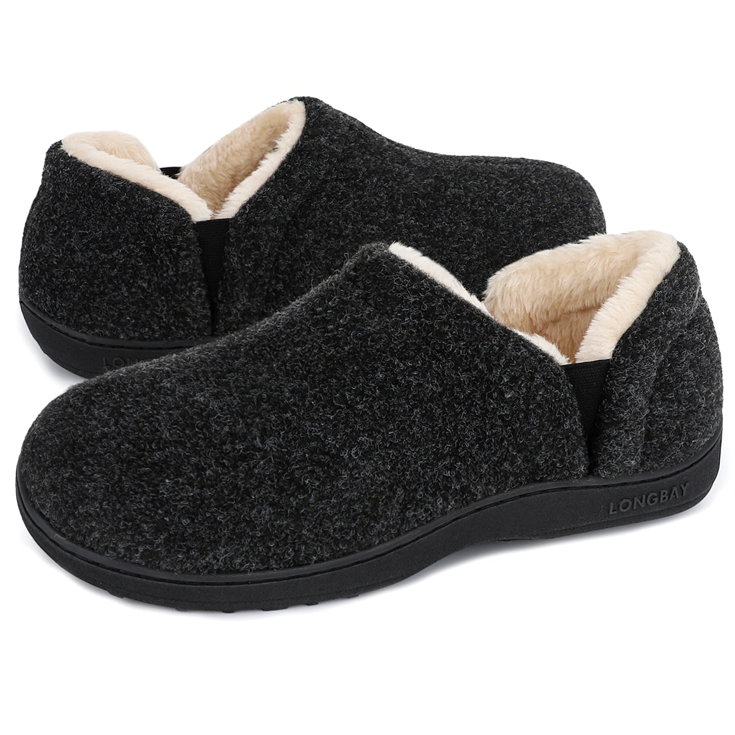 Alps Men's Memory Foam House Shoes - Black - The Marquet, UK Slipper Wholesaler & Distributor