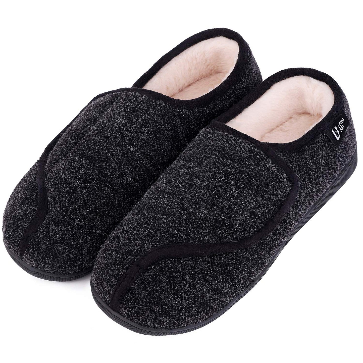 Alps Women's Adjustable House Shoes - Black - The Marquet, UK Slipper Wholesaler & Distributor