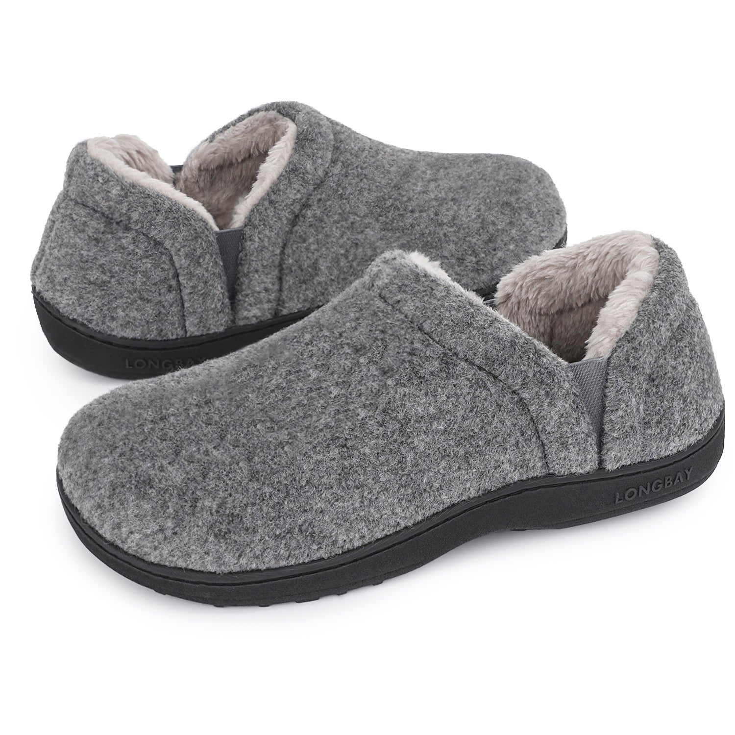 Alps Men's Memory Foam House Shoes - Grey - The Marquet, UK Slipper Wholesaler & Distributor