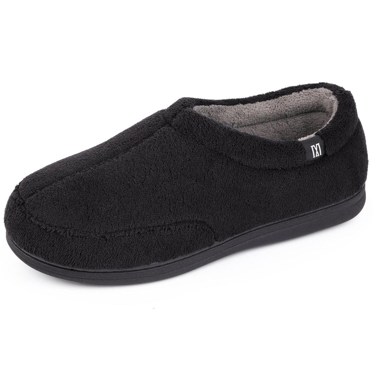 Men's  Coral Fleece Slippers- Black